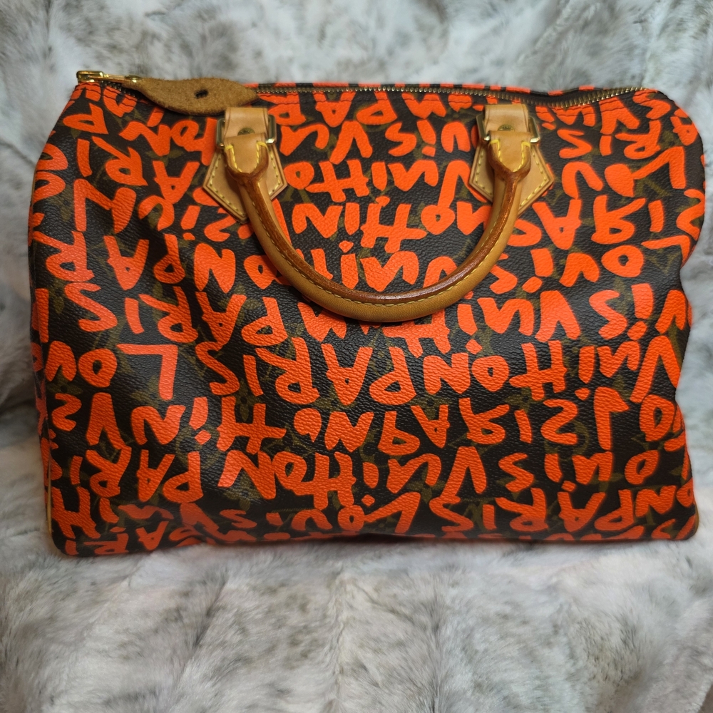 Louis Vuitton Bold Orange and Brown Satchel - Picture 11 of 15